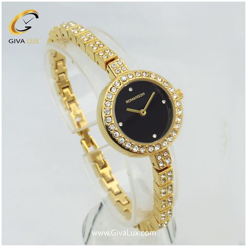 ساعت زنانه رومانسون نگین دار بندفلزی